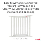 Fred Safety Pressure Gate Extension Kit - Pure White