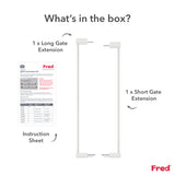 Fred Safety Pressure Gate Extension Kit - Pure White