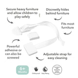 Fred Safety Furniture Anti-Tip Kit (x1) - Pure White