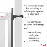 Fred Safety Universal Stairpost Fitting Kit - Dark Grey