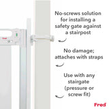 Fred Safety Universal Stairpost Fitting Kit - Pure White