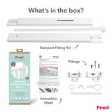 Fred Safety Universal Stairpost Fitting Kit - Pure White