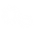 Two white gear icons, one large and one smaller, overlapping slightly on a transparent background, symbolizing settings or mechanical processes.