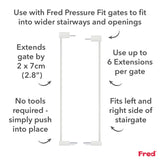 Fred Safety Pressure Gate Extension Kit - Pure White