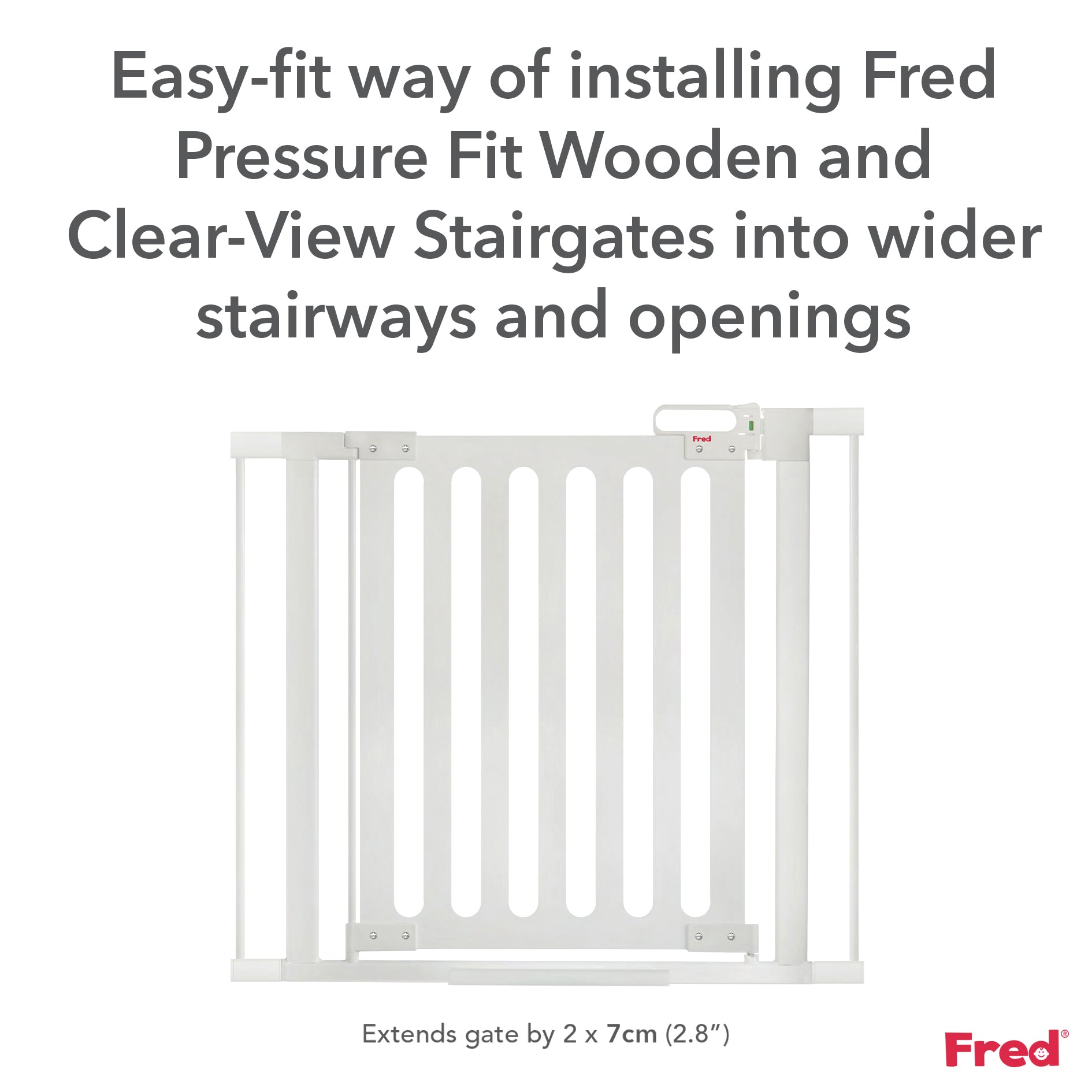 Gate Extension Kit Fred Safety Pressure Gate Extension Kit - Pure White