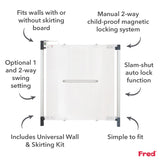 Fred Safety Screw Fit Clear-View Stairgate